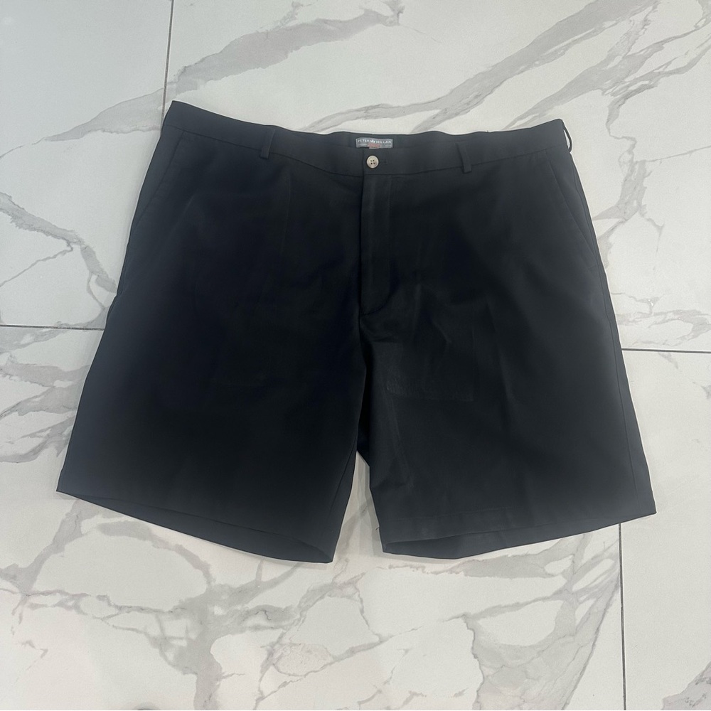 Peter Millar Wicking Shorts Mens 42 Golf Performance Chino 8.5” Inseam Black